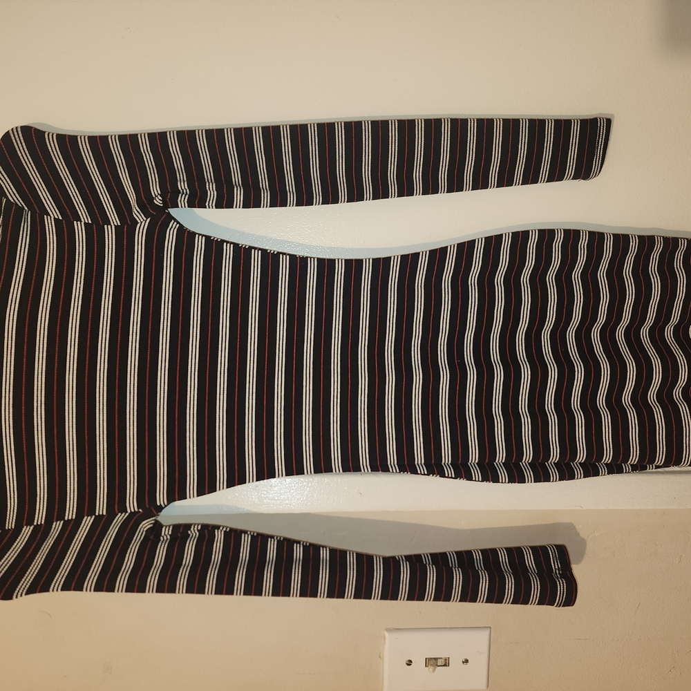 Striped Long Sleeve Bodycon Dress